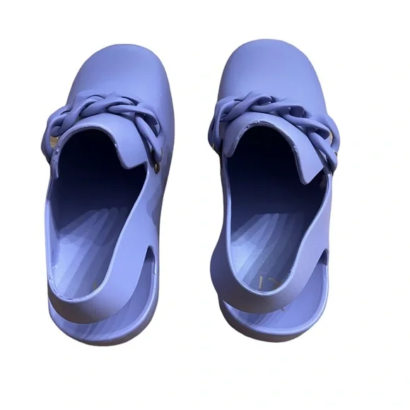 YOKI PURPLE HARRET CHAIN ACCENT SLING CLOGS - Picture 7 of 8